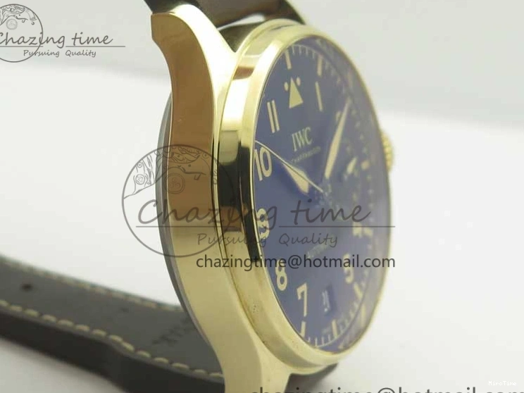 MIROTIME 0405 Big Pilot IW501005 Real Bronze ZF 1:1 Best Edition Black Dial on Brown Leather Strap A Sleek 7192